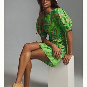 Farm Rio- Puff Sleeve Mini Dress! Worn once